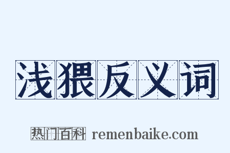 浅猥反义词是什么意思的图片